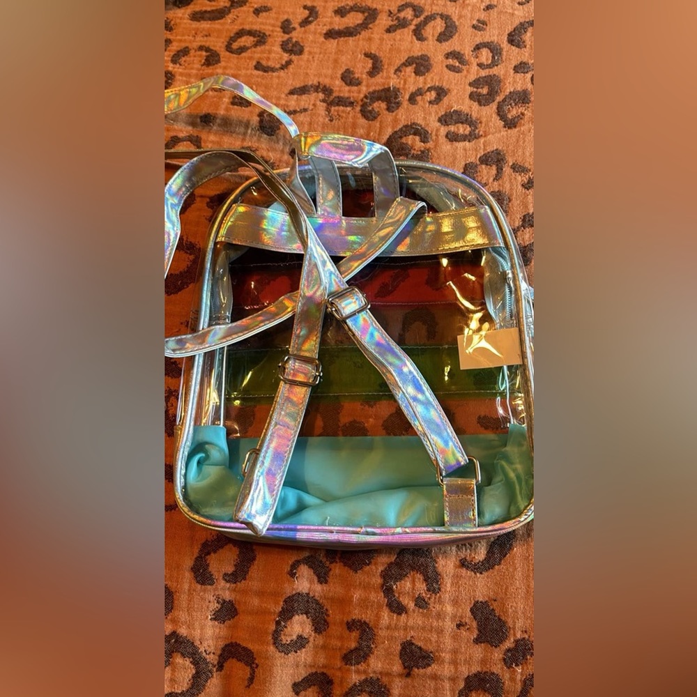 Girls clear-rainbow backpack - Picture 3 of 3